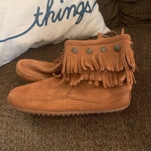 Brown Minnetonka Booties